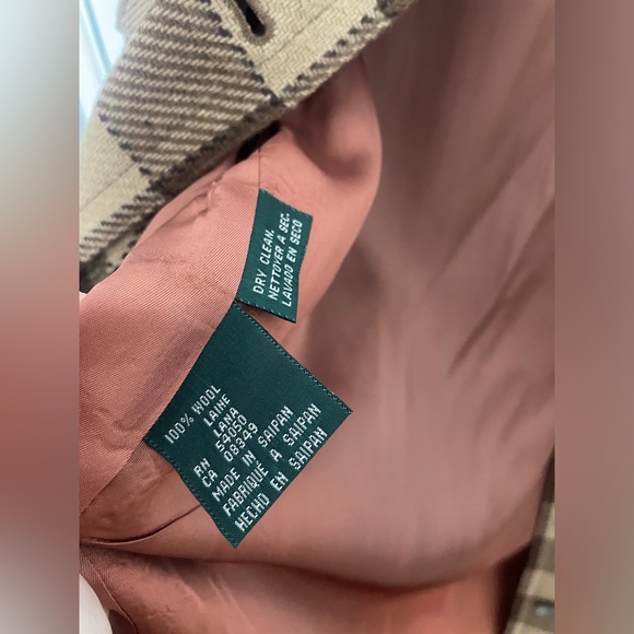 Wool Ralph Lauren plaid Shacket size 6 - Picture 3 of 4